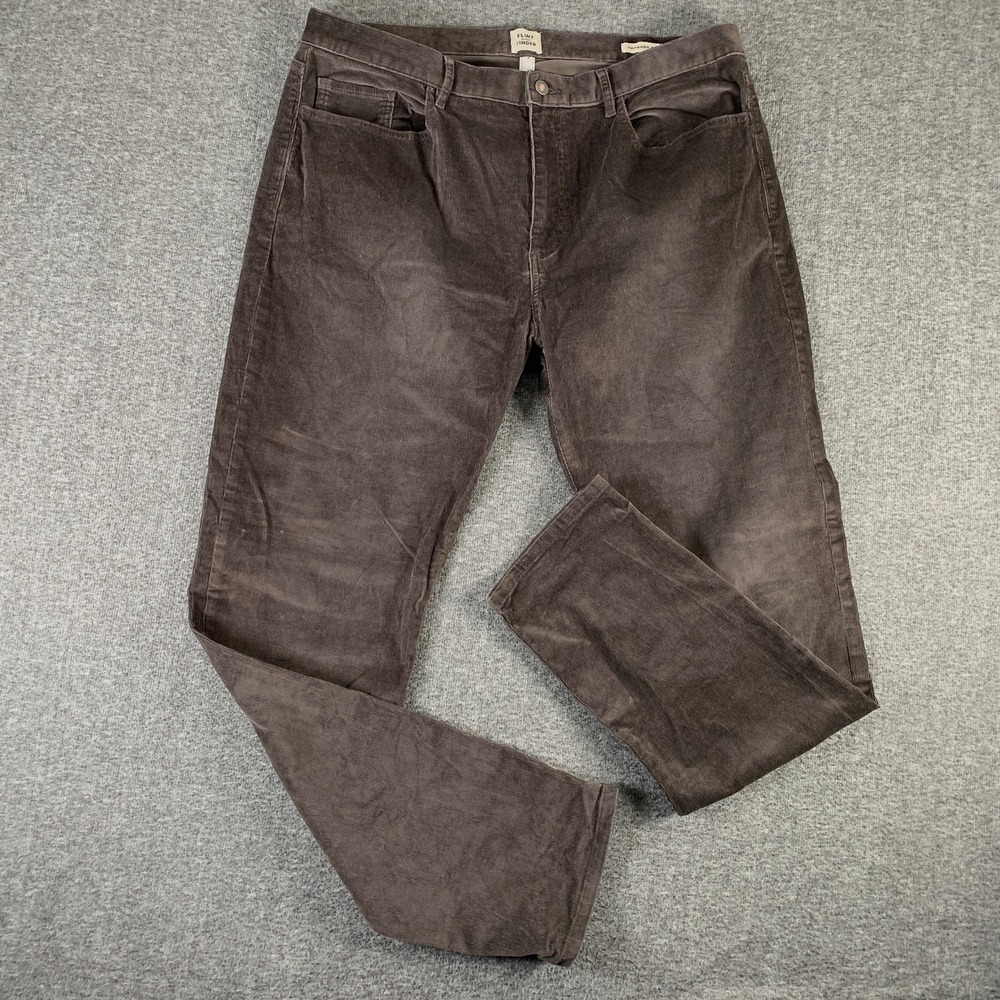 Flint And Tinder Corduroy Pants Men 38x33 Brown Trousers Tapered Fit Huckberry